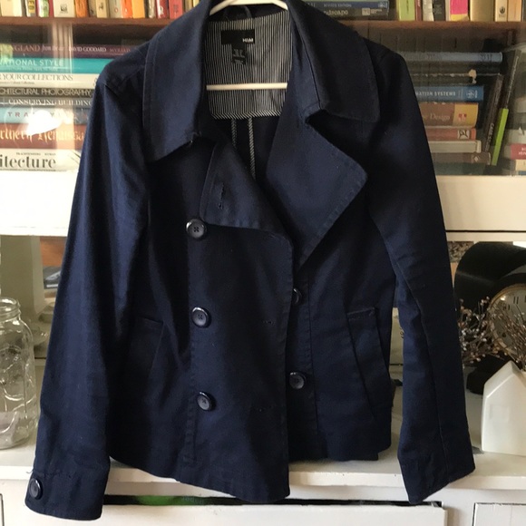 H&M Jackets & Blazers - H&M Double Breasted Navy Jacket